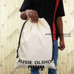 Buat tas goodie bag promosi bahan taslan model serut ID6063P