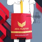 Goodie bag bahan spunbond warna merah kombinasi kuning id5595P